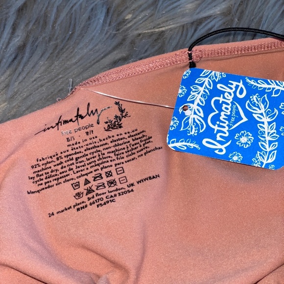 NWT Free People Intimately Free FP Skinny Strap Seamless Brami Iced Chai XS/S - Picture 3 of 7